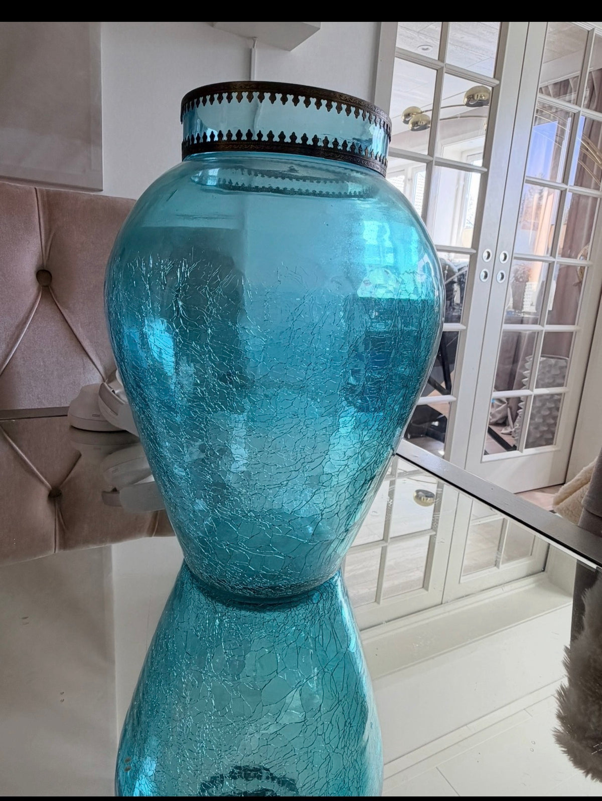 AFJM-0028: Blenko Art Glass – 'Elongated Strawberry' Vintage Vas