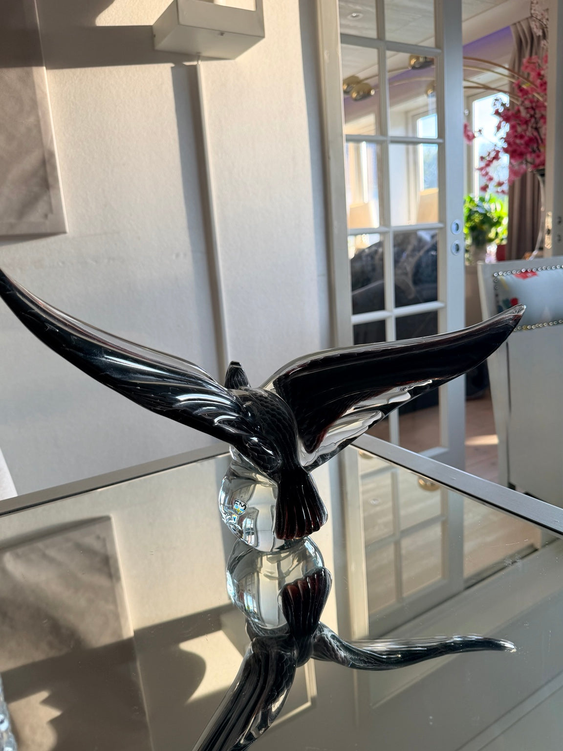 AFJM-036 FM Art Crystal Ronneby handgjord fågelskulptur i konstglas