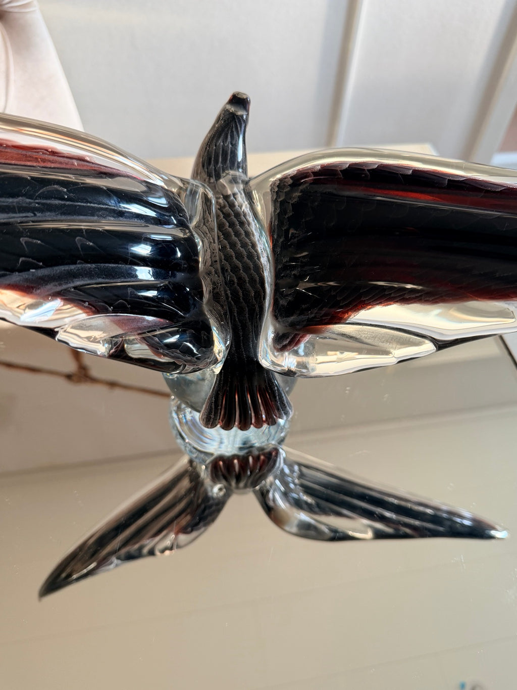 AFJM-036 FM Art Crystal fågelskulptur närbild