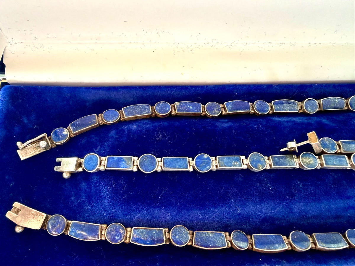 ATLAS 025 smyckesset i 925 sterling silver med äkta lapis lazuli